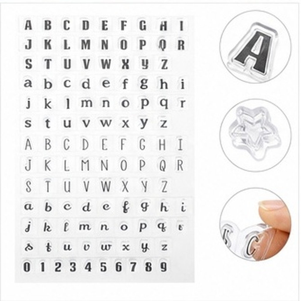 Clear Silicone Stamps For Card Making - 4 pezzi di timbri trasparenti in