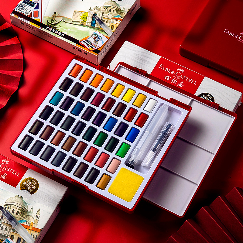 Watercolor Paint Set Solid Pigment - 24/36/48 colori Set di colori ad
