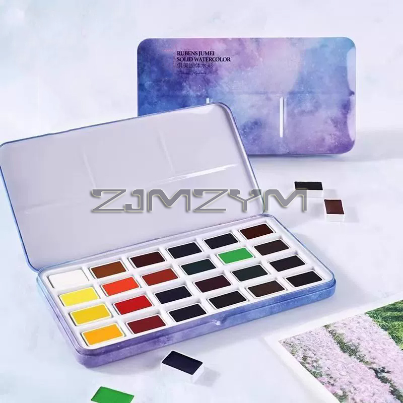 Watercolor Paint Set Solid Pigment - Set di colori ad acquerello solidi,
