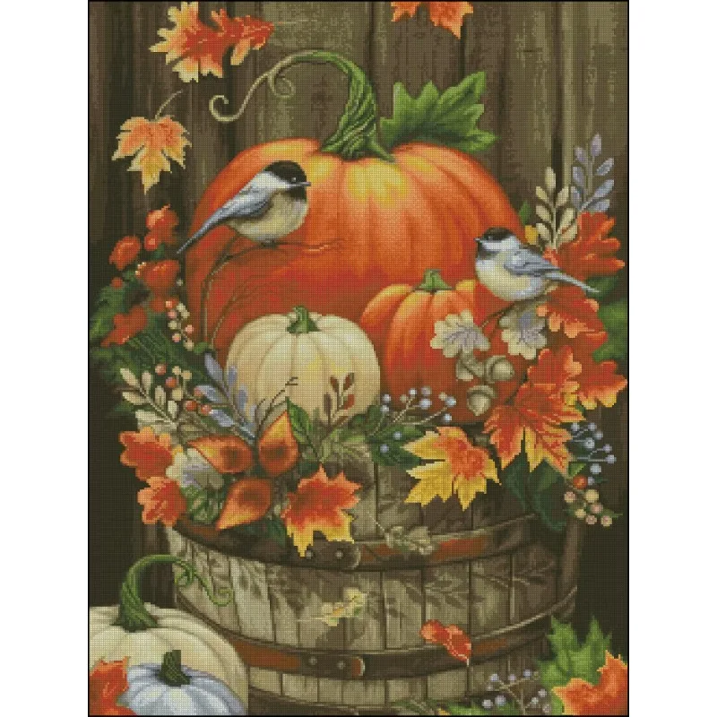[ZZ3276-Uccello di zucca] |    - Cross Stitch Stamped Kits Beginners recensione e prezzo