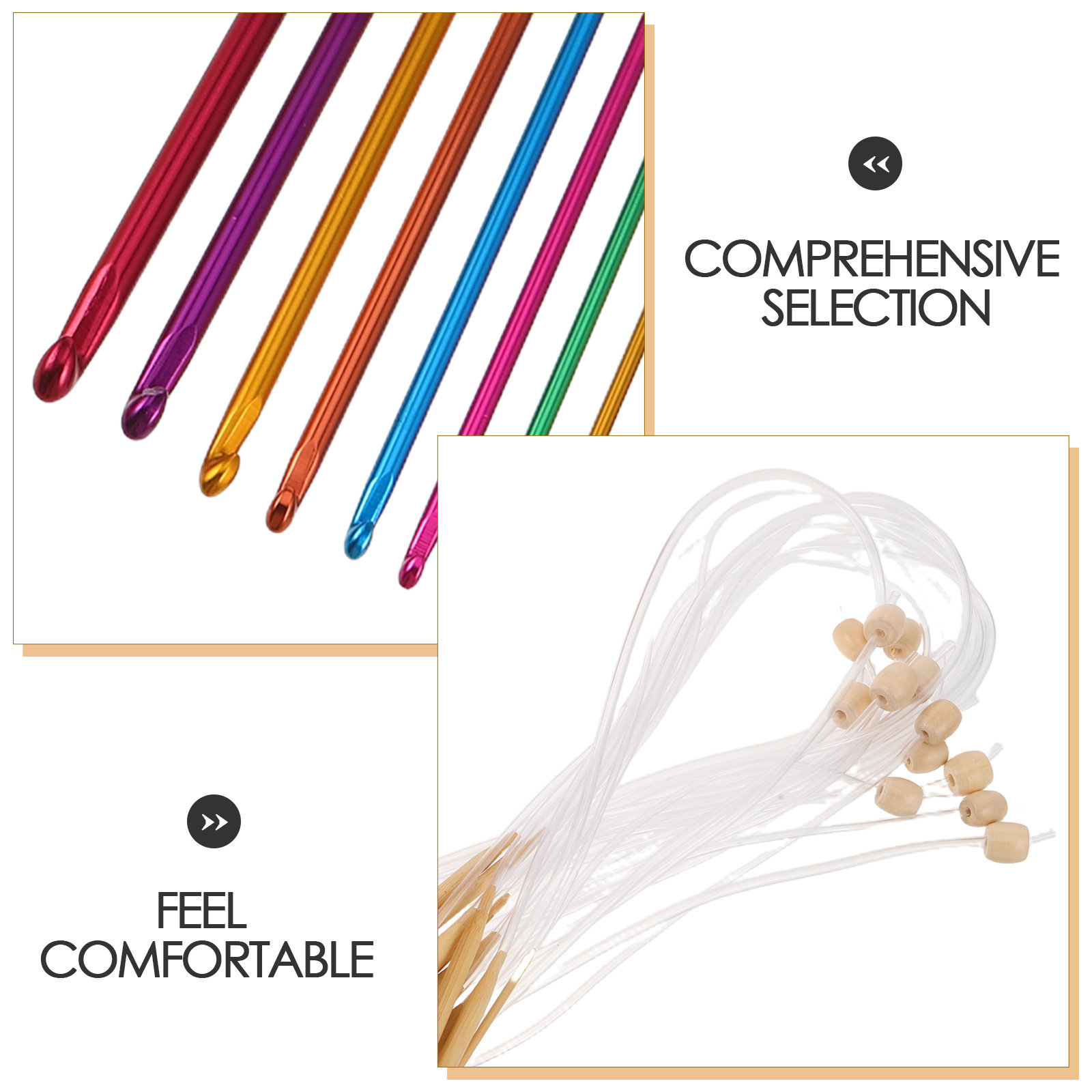 Set di 1 ferri da uncinetto co - Wooden Crochet Hooks Ergonomic Handle recensione e prezzo