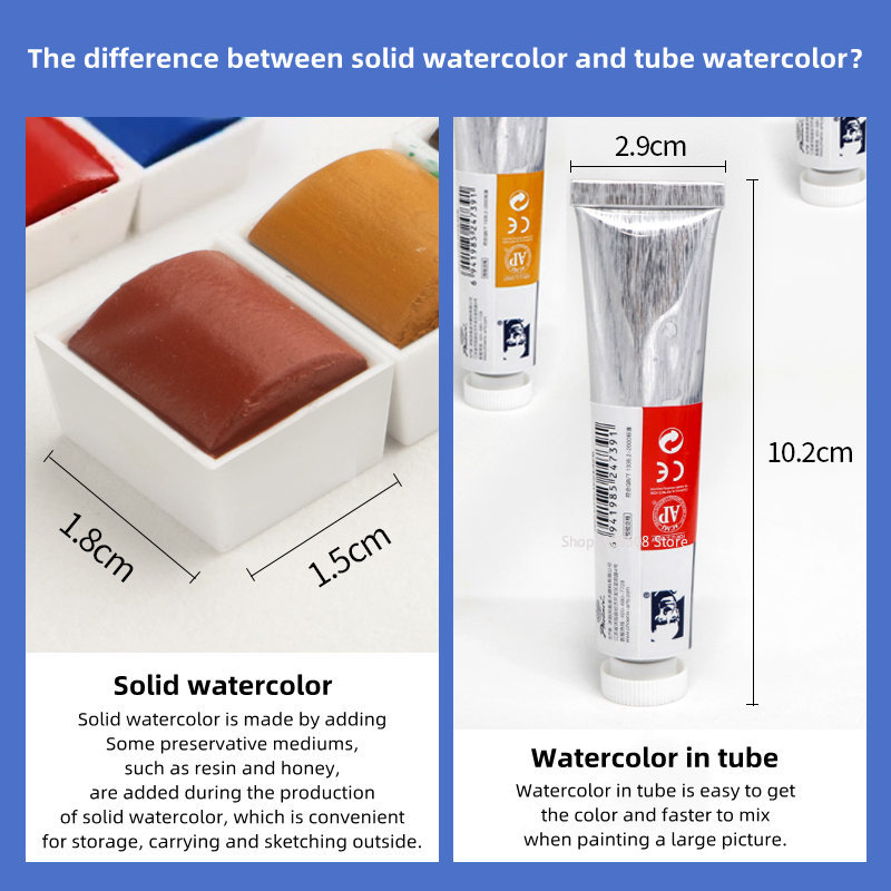 Artisti solidi pigmenti ad acq - Watercolor Paint Set Solid Pigment recensione e prezzo
